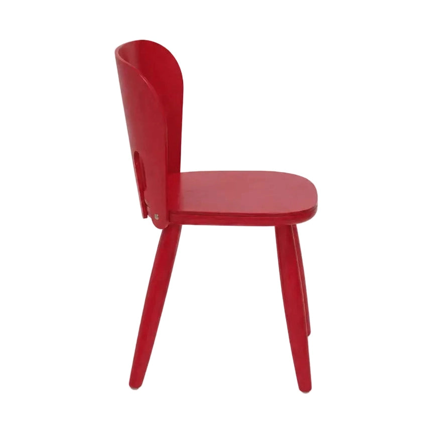 Chaise basse enfant Alice coloris Rouge teinté