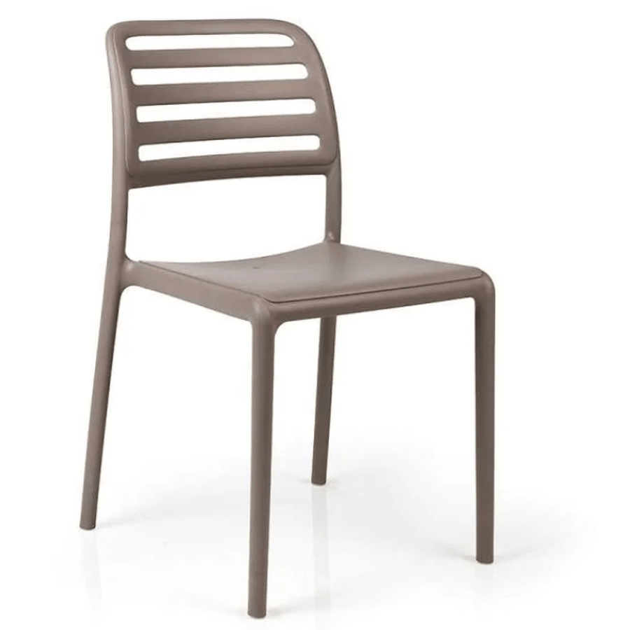 Costa Bistrot — chaise de terrasse à dossier à lattes horizontales ventilé