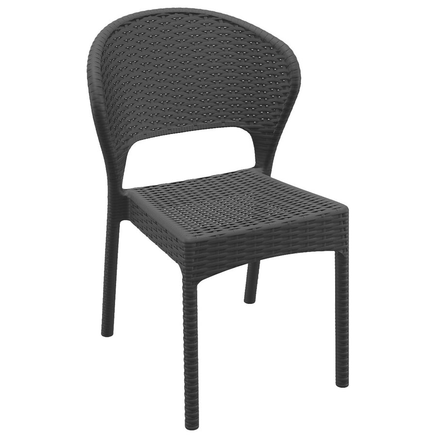 Chaise Silex — chaise monobloc à texture imitation rotin moulée dans la masse