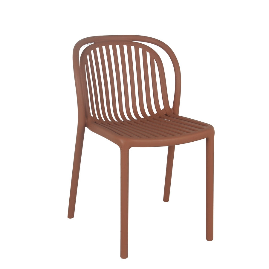 Chaise Yugo — chaise de terrasse monobloc à lignes verticales anti-UV