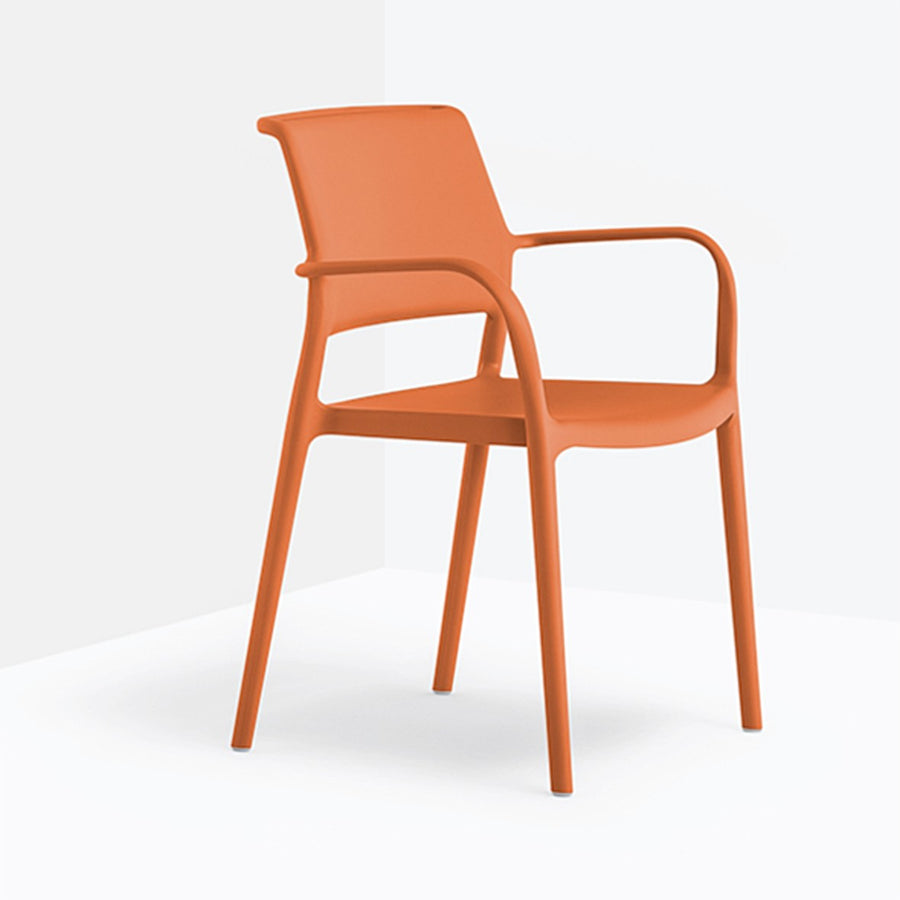 Fauteuil Ara Pedrali orange en polypropylène