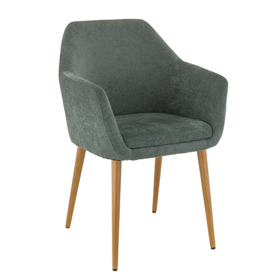 Fauteuil Arthur — fauteuil lounge d'hôtel, coloris Vert 75, pieds naturels