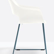 Fauteuil Babila luge 2745 Pedrali, coque Blanc BI