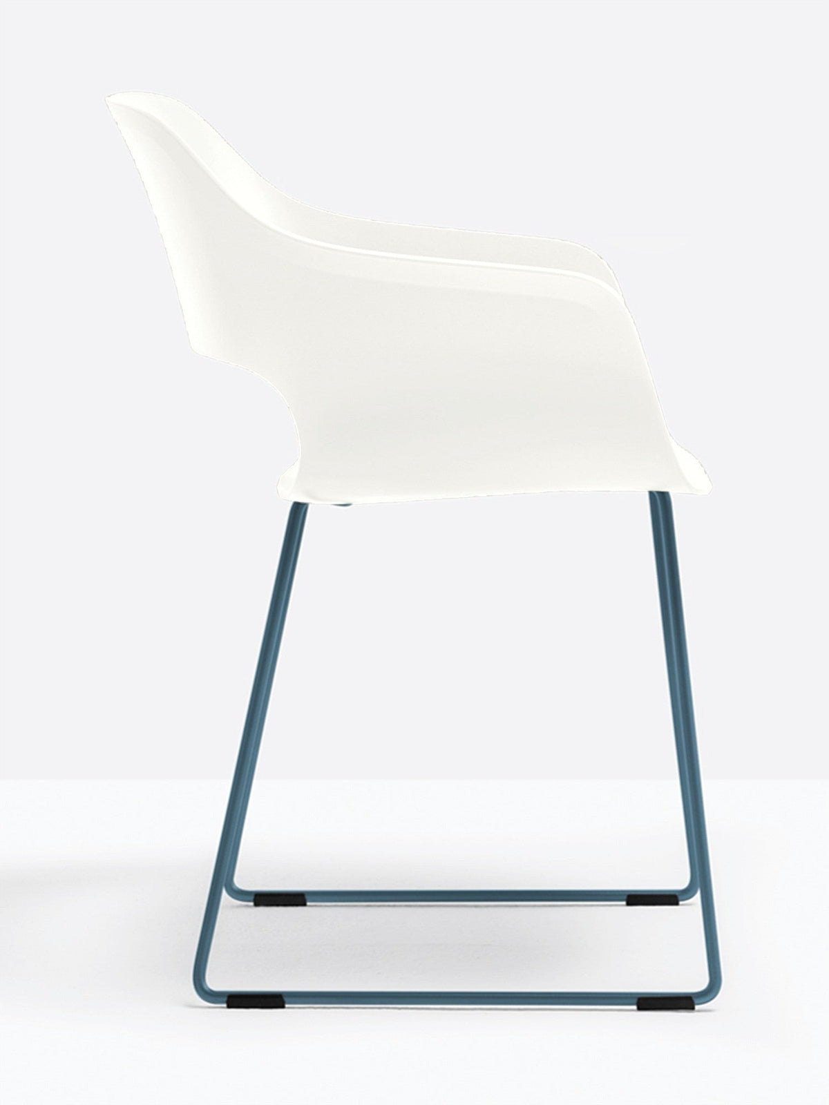 Fauteuil Babila luge 2745 Pedrali, coque Blanc BI