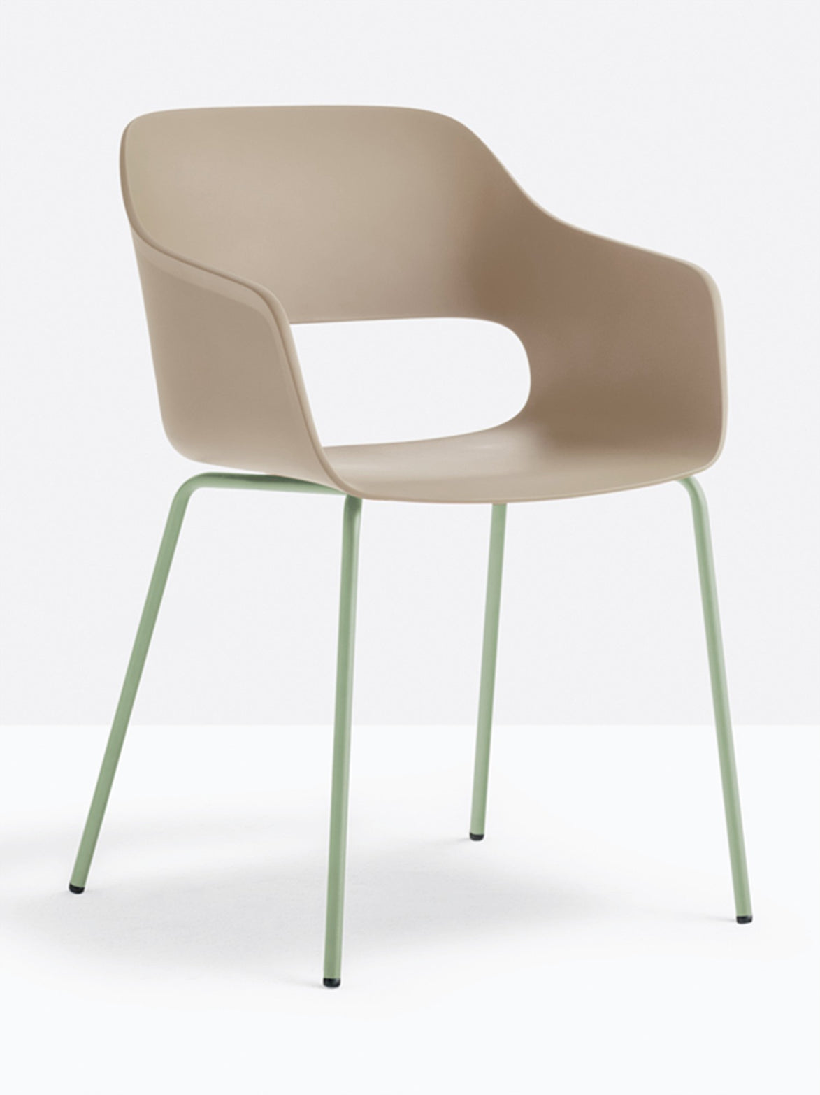 Fauteuil Babila sable, structure vert sauge