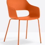 Fauteuil Babila 2735 Pedrali, coque Orange AR