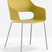 Fauteuil Babila jaune vue de profil