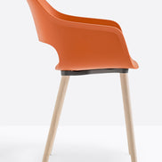 Fauteuil Babila orange vue de profil