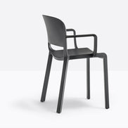 Fauteuil Dome noir vue de trois quarts arrière