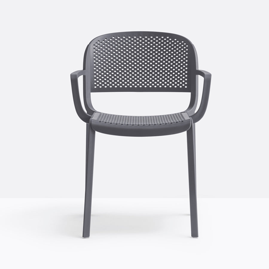 Fauteuil Dome ajouré Pedrali gris anthracite