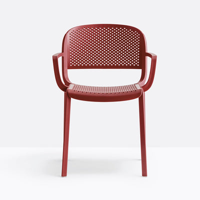 Fauteuil Dome ajouré rouge brique, autre vue