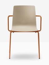 Fauteuil Inga Pedrali sable, structure terracotta