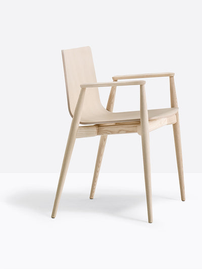 Fauteuil Malmö frêne vue de trois quarts