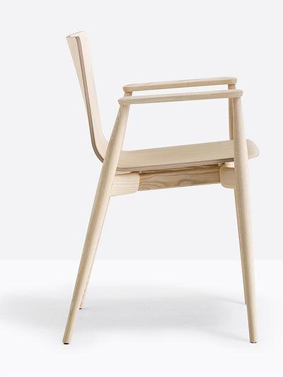 Fauteuil Malmö frêne vue de profil