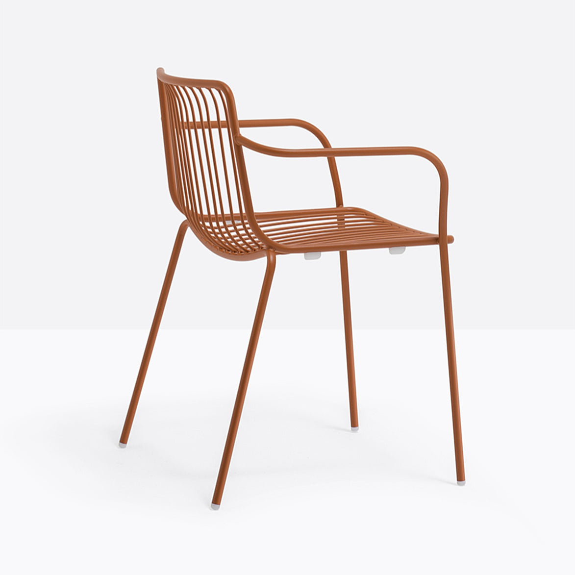 Fauteuil Nolita terracotta vue de trois quarts