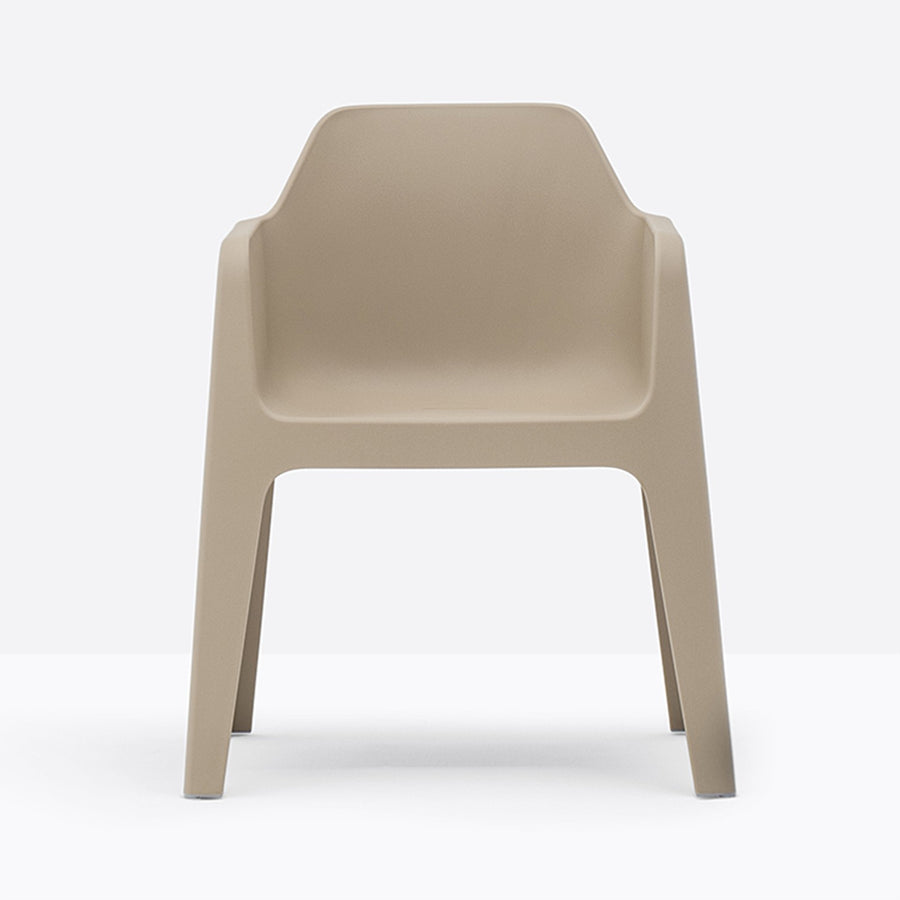 Fauteuil Plus Pedrali sable en polypropylène