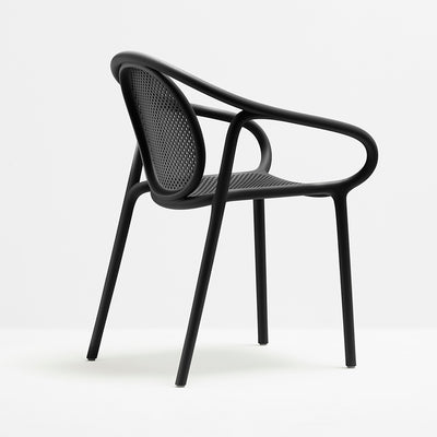 Fauteuil Remind noir vue de trois quarts