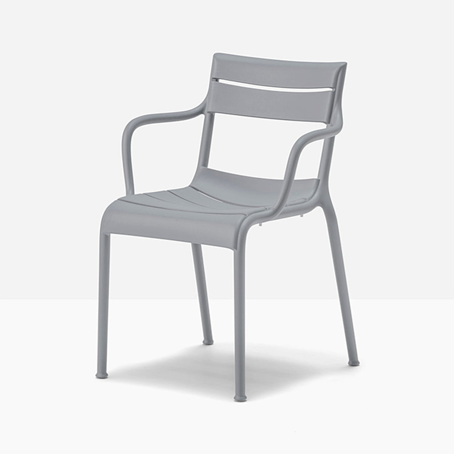 Fauteuil bistrot Souvenir Pedrali gris clair