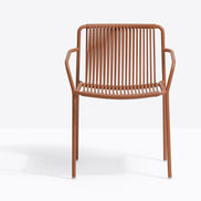 Fauteuil Tribeca terracotta vue de face