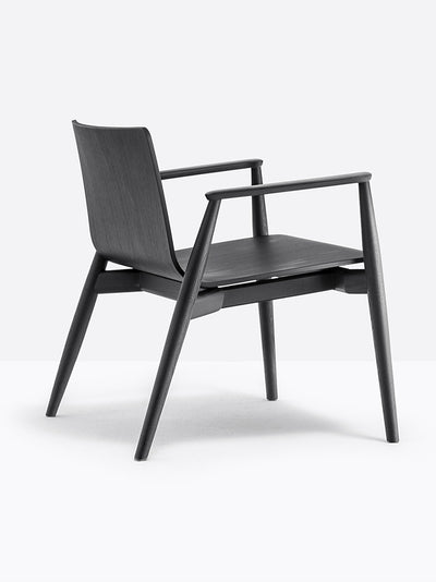 Fauteuil lounge Malmö noir vue de profil