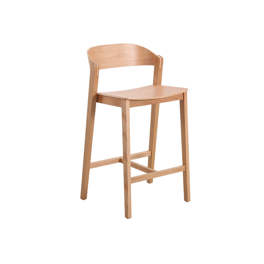Tabouret Jon — tabouret de bar en hêtre massif, le plus charpenté de la gamme