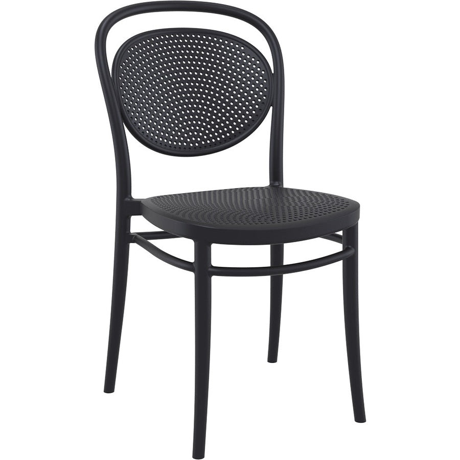 Chaise Onyx — chaise monobloc à dossier ajouré ventilé pour terrasse