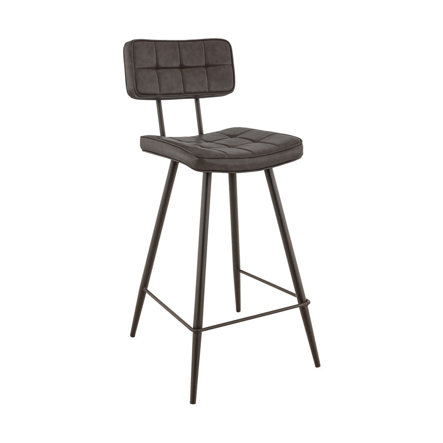 Tabouret Sasha — tabouret de comptoir métallique à repose-pieds intégré