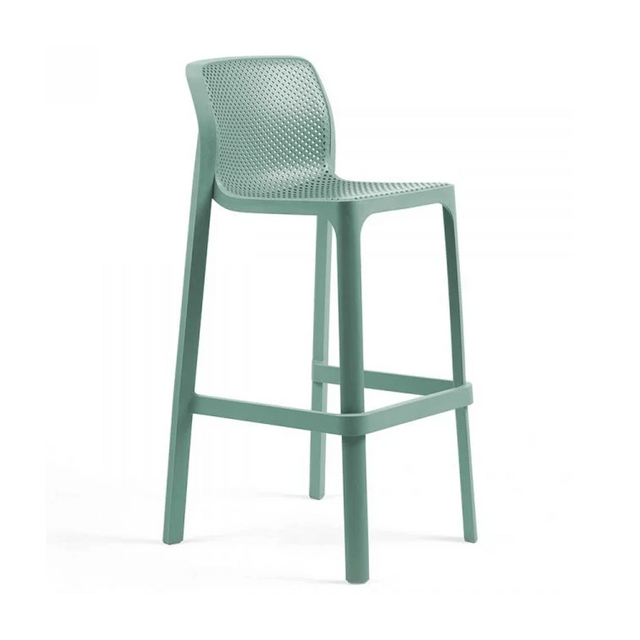 Tabouret Net Stool — tabouret de bar haut assise 76 cm en résine recyclable