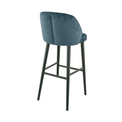 Tabouret Timeo — tabouret de bar en velours Monolith, coloris Petrol 76