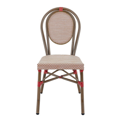 Chaise Tokyo — chaise de terrasse aluminium, coloris Bordeaux et Crème
