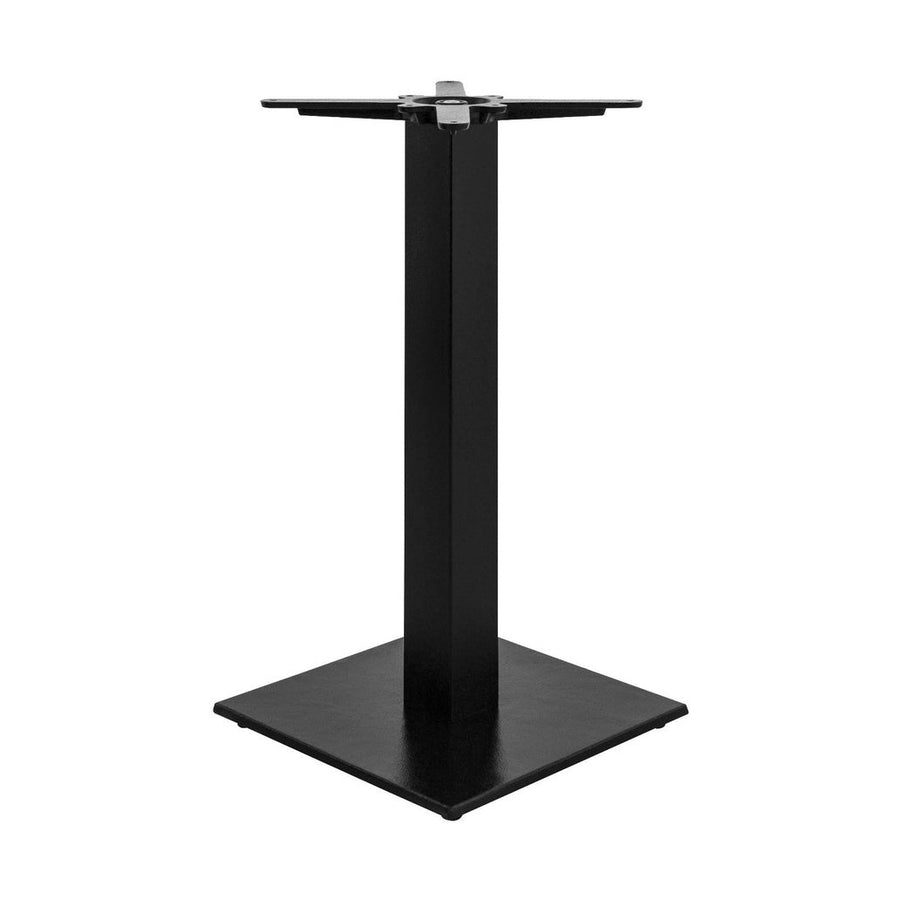 Piètement de table Horizon 16 — base carrée fonte d'acier époxy noir mat