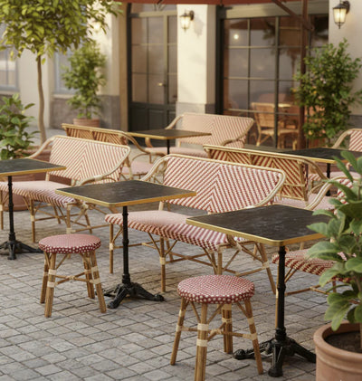 Plateau compact bistro CARRE cadre doré