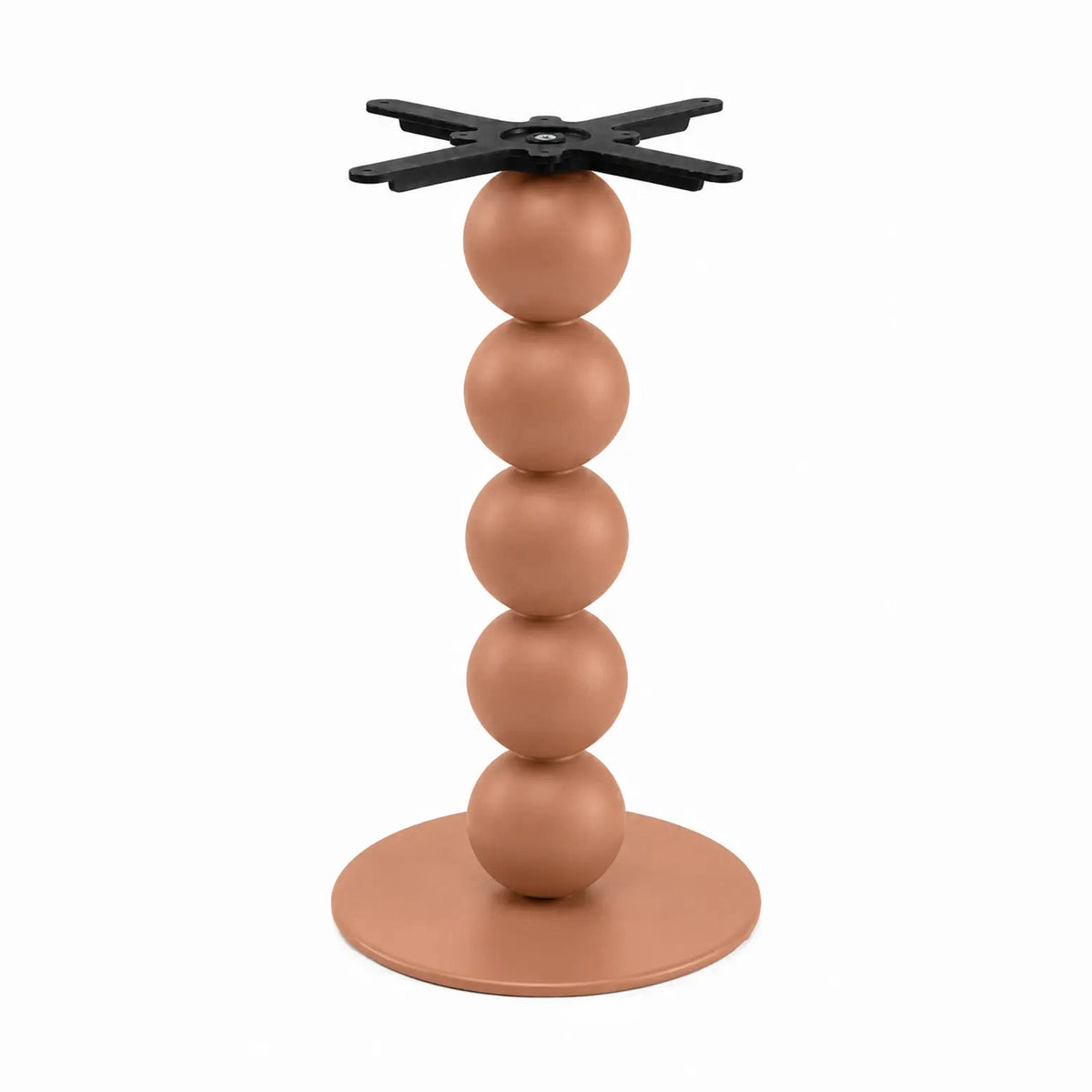 Piètement de table Rosalie 73 cm — base à colonne sphérique aluminium et acier