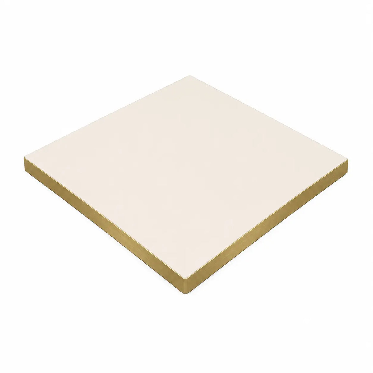 Plateau de table Capri carré – Chant PVC effet laiton