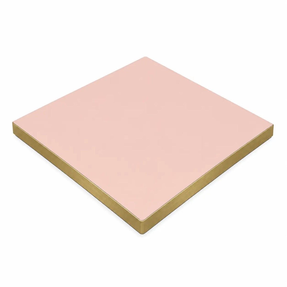 Plateau de table Capri carré – Chant PVC effet laiton