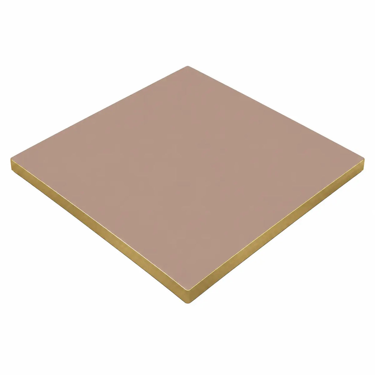 Plateau de table Capri carré – Chant PVC effet laiton