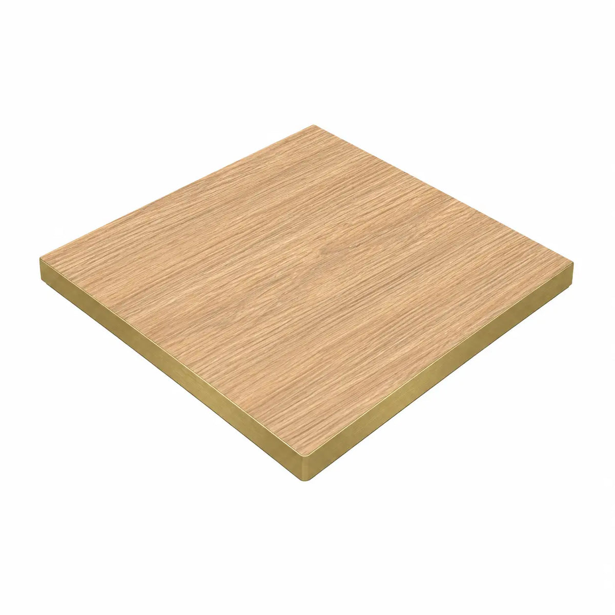 Plateau de table Capri carré – Chant PVC effet laiton