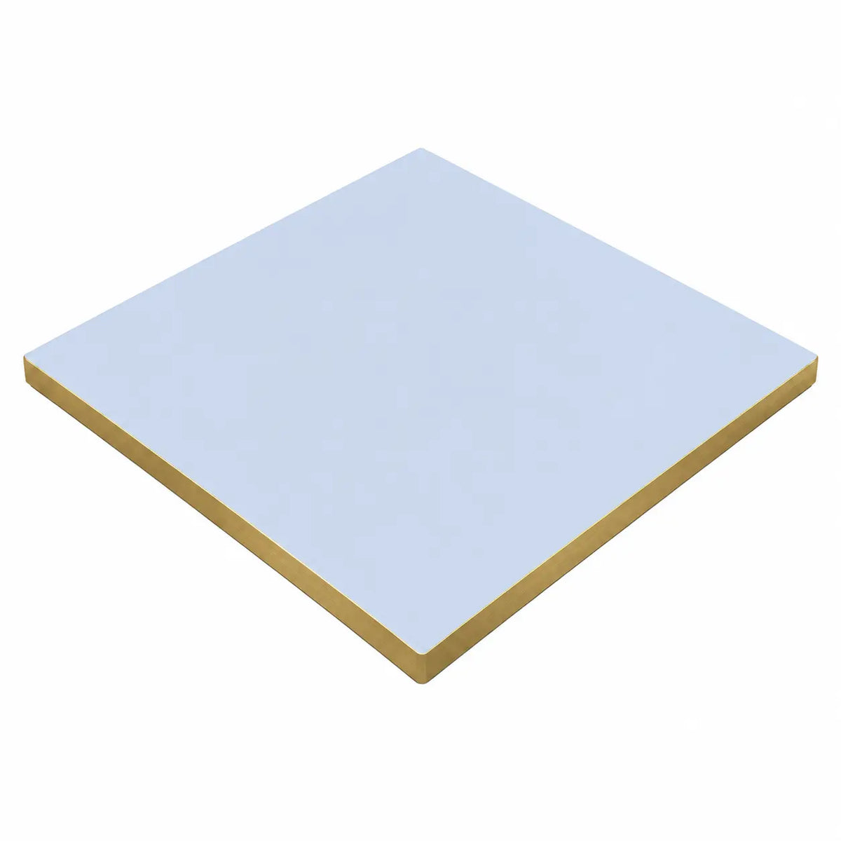 Plateau de table Capri carré – Chant PVC effet laiton