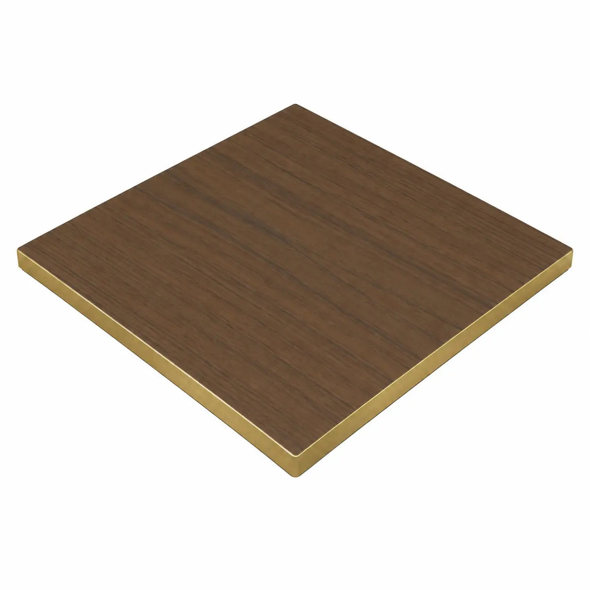 Plateau de table Capri carré – Chant PVC effet laiton