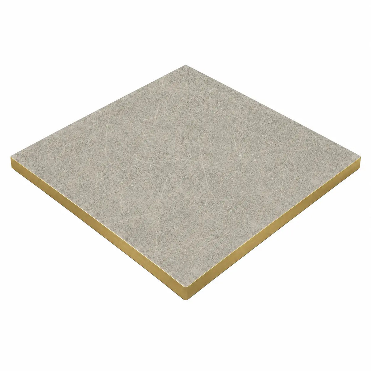Plateau de table Capri carré – Chant PVC effet laiton