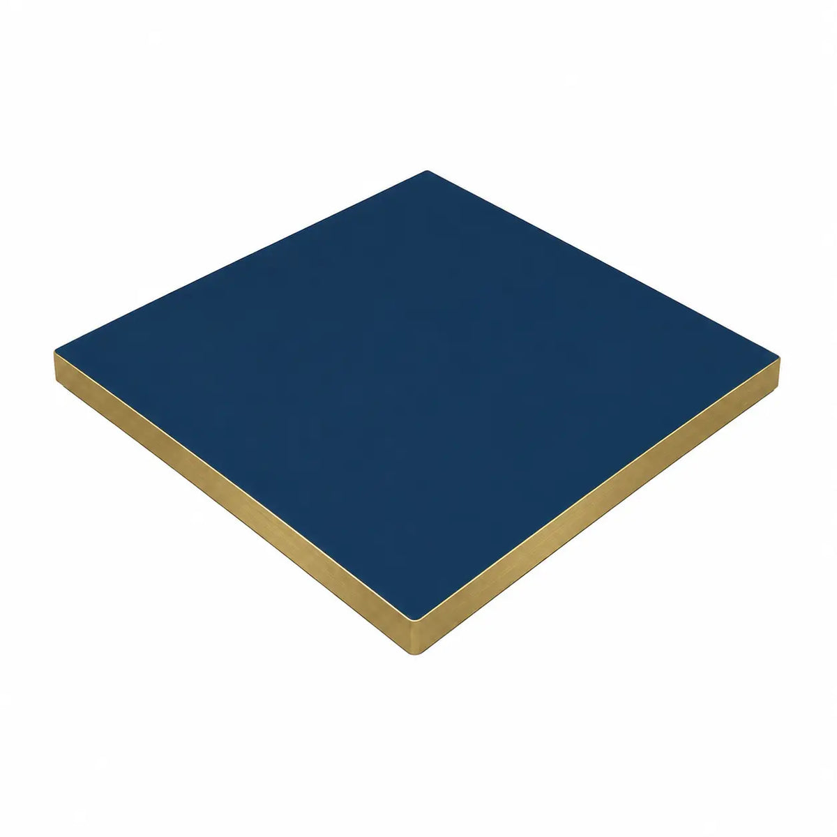 Plateau de table Capri carré – Chant PVC effet laiton