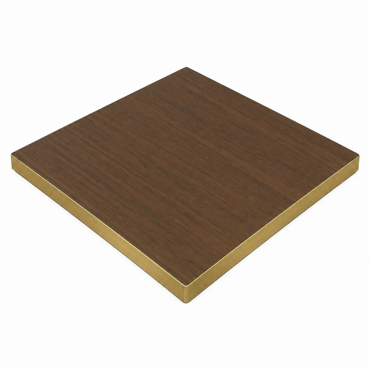 Plateau de table Capri carré – Chant PVC effet laiton
