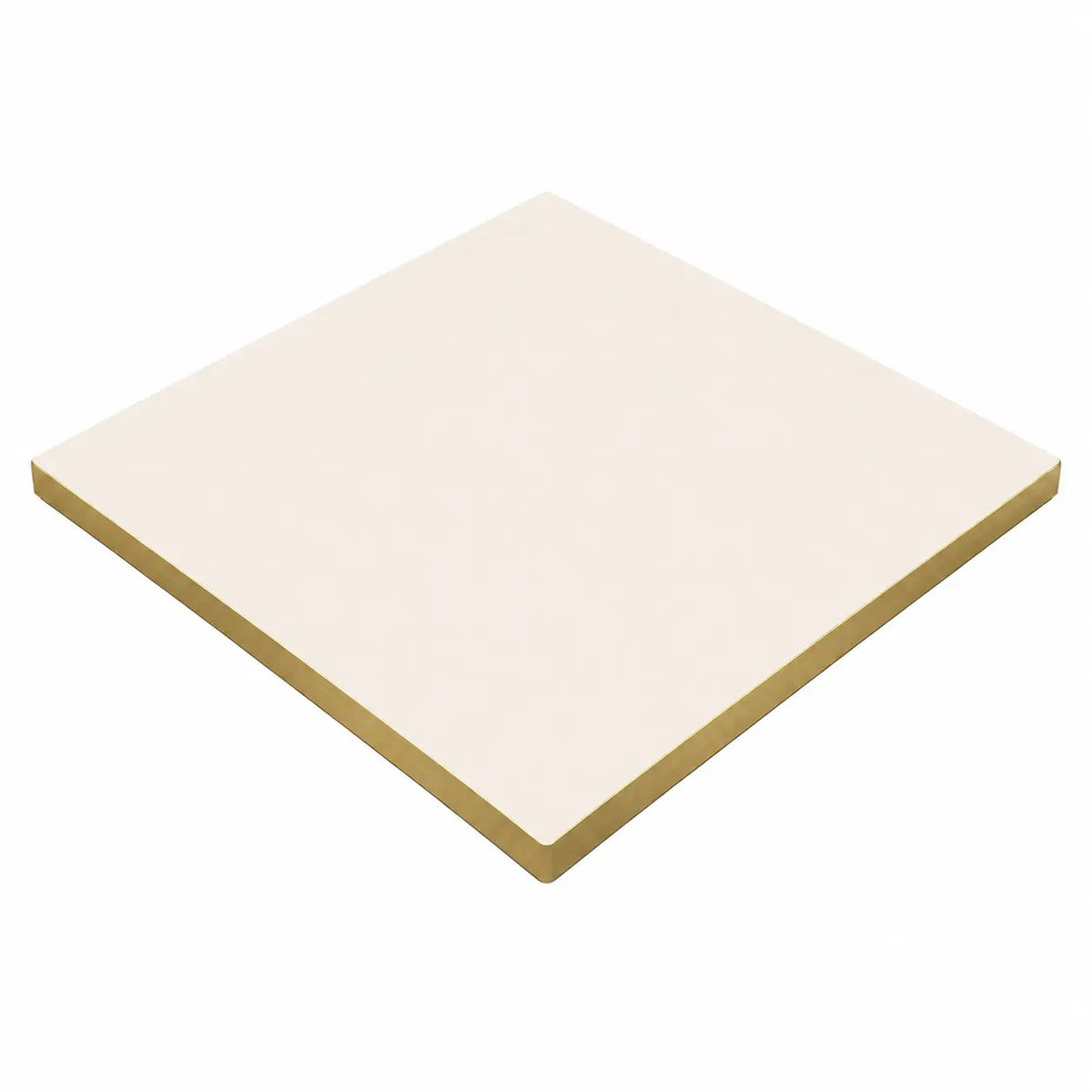 Plateau de table Capri carré – Chant PVC effet laiton