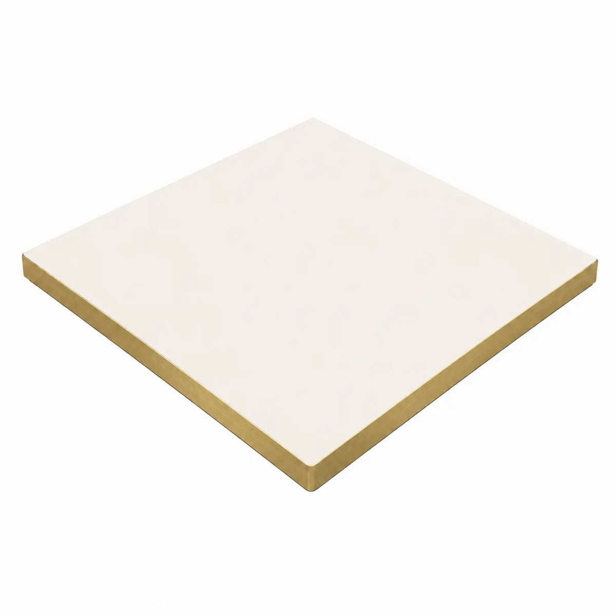 Plateau de table Capri carré – Chant PVC effet laiton