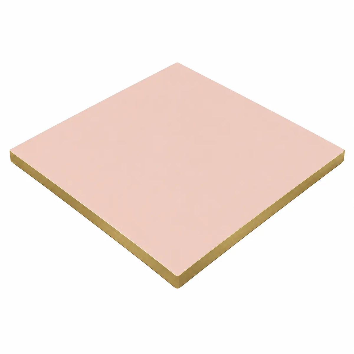 Plateau de table Capri carré – Chant PVC effet laiton