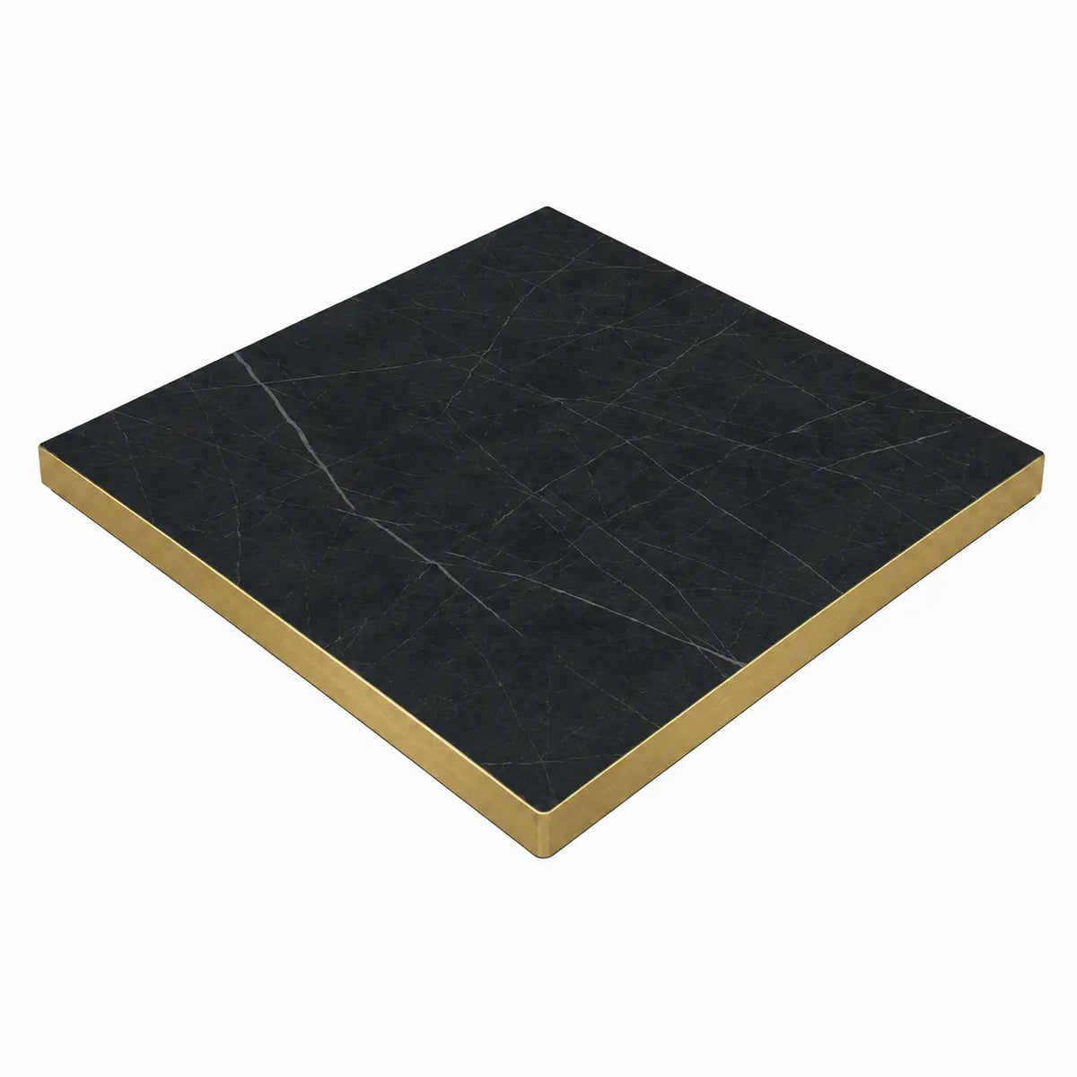 Plateau de table Capri carré – Chant PVC effet laiton