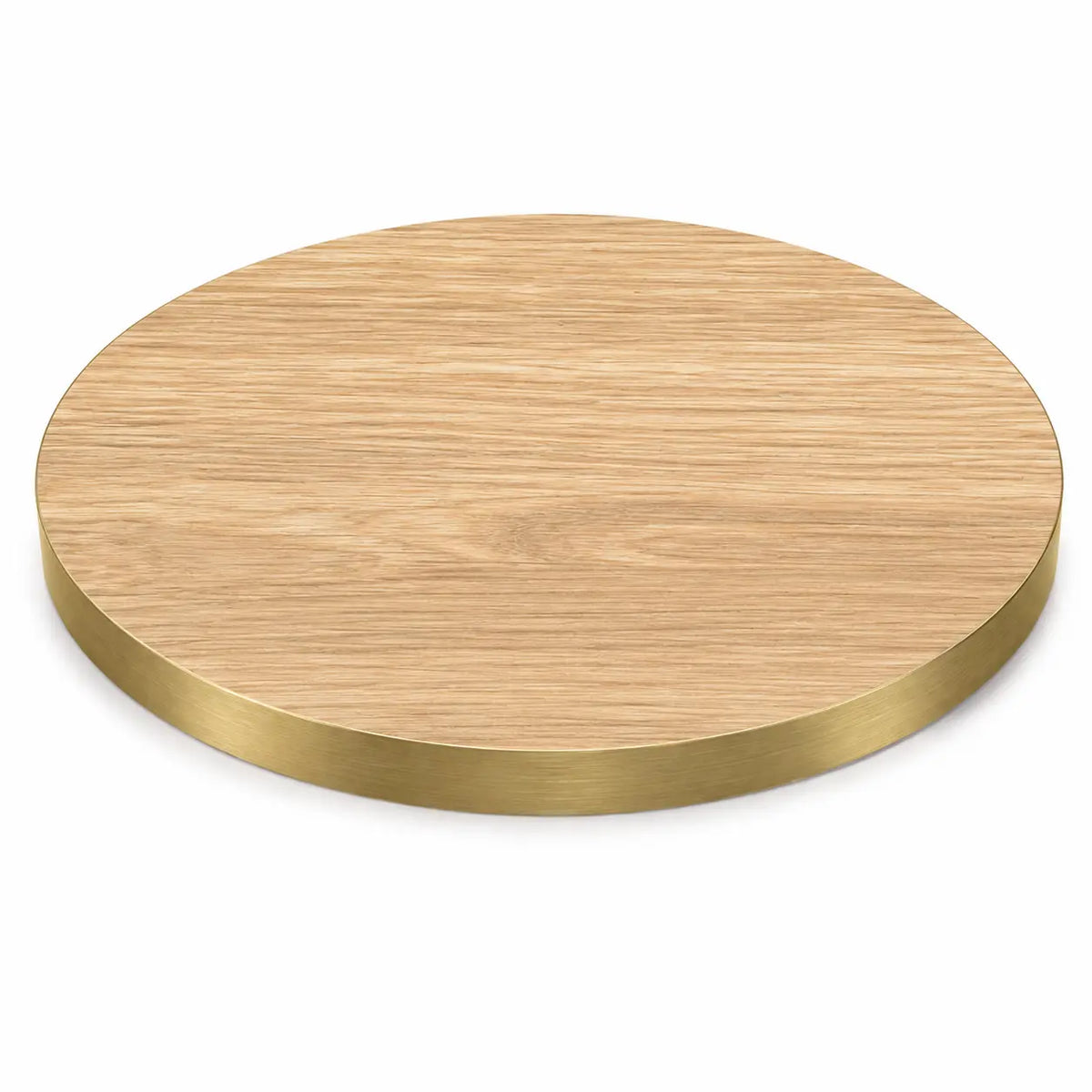 Plateau de table Capri rond – Chant PVC effet laiton