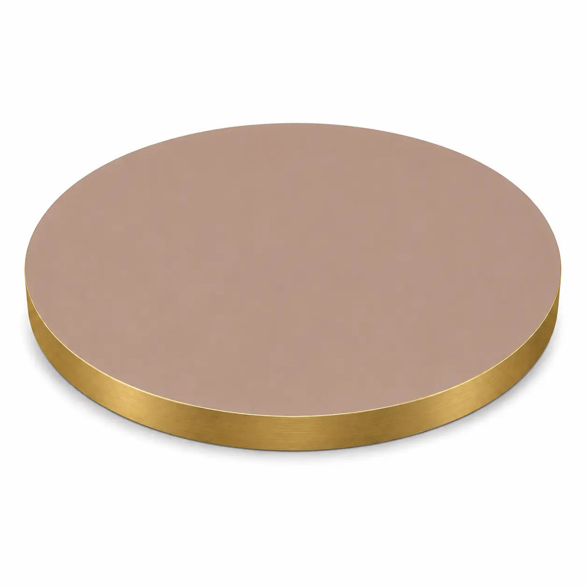 Plateau de table Capri rond – Chant PVC effet laiton