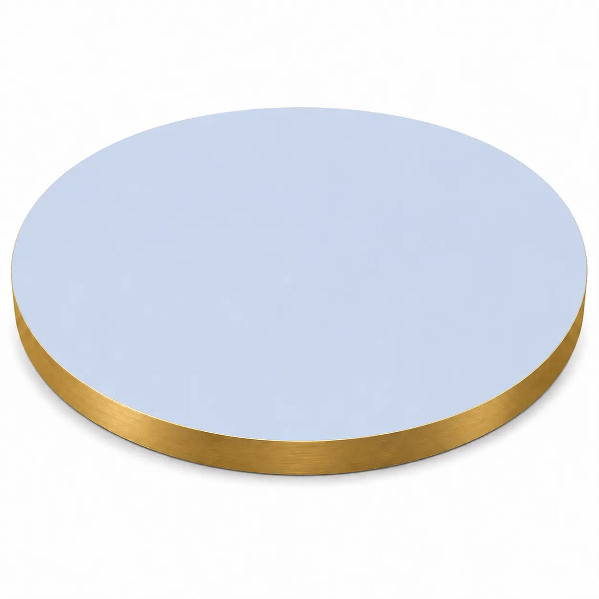 Plateau de table Capri rond – Chant PVC effet laiton