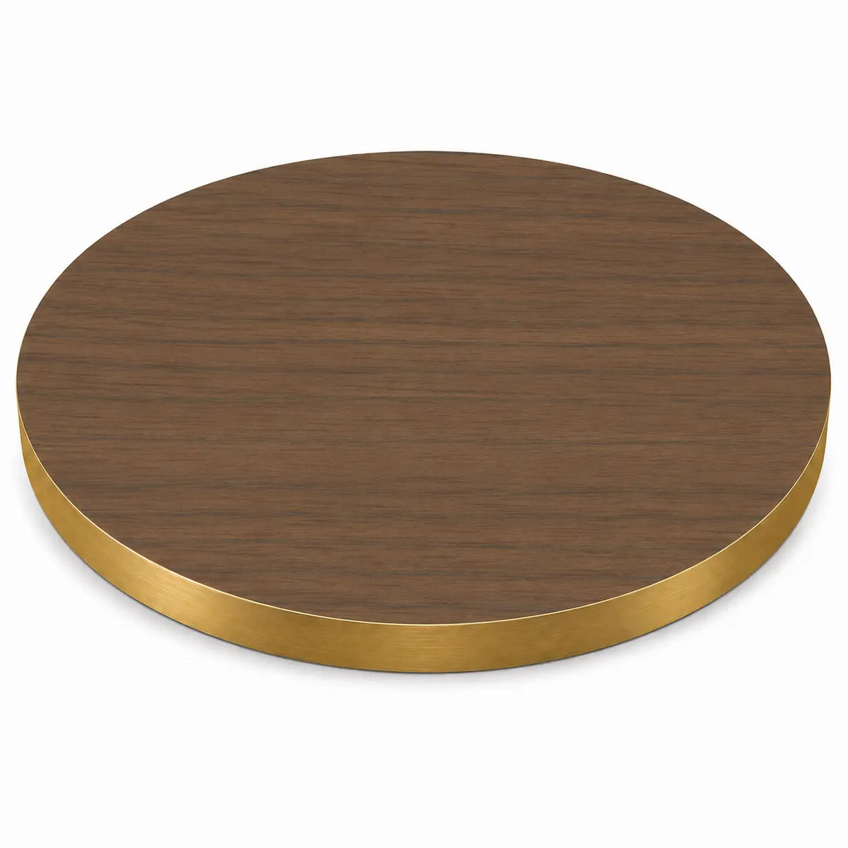 Plateau de table Capri rond – Chant PVC effet laiton